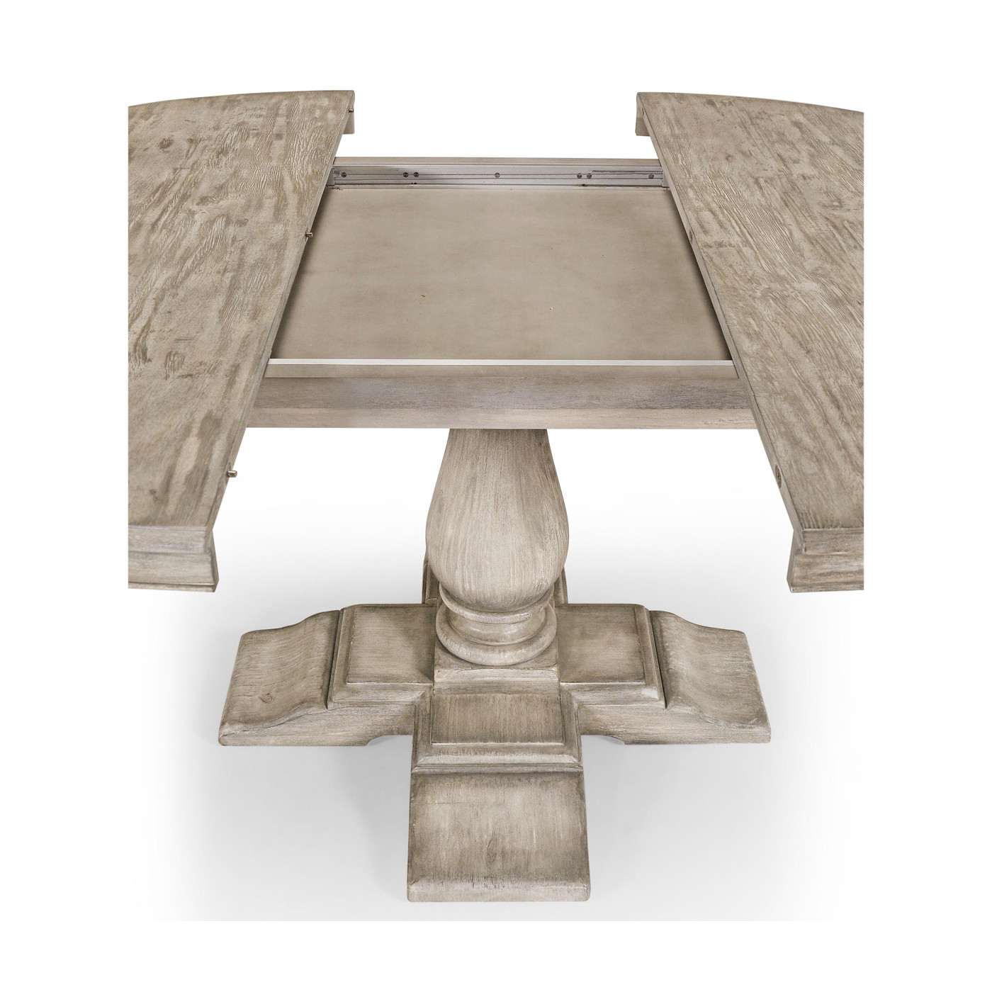 Circular Extending Dining Table in Rustic Grey 55