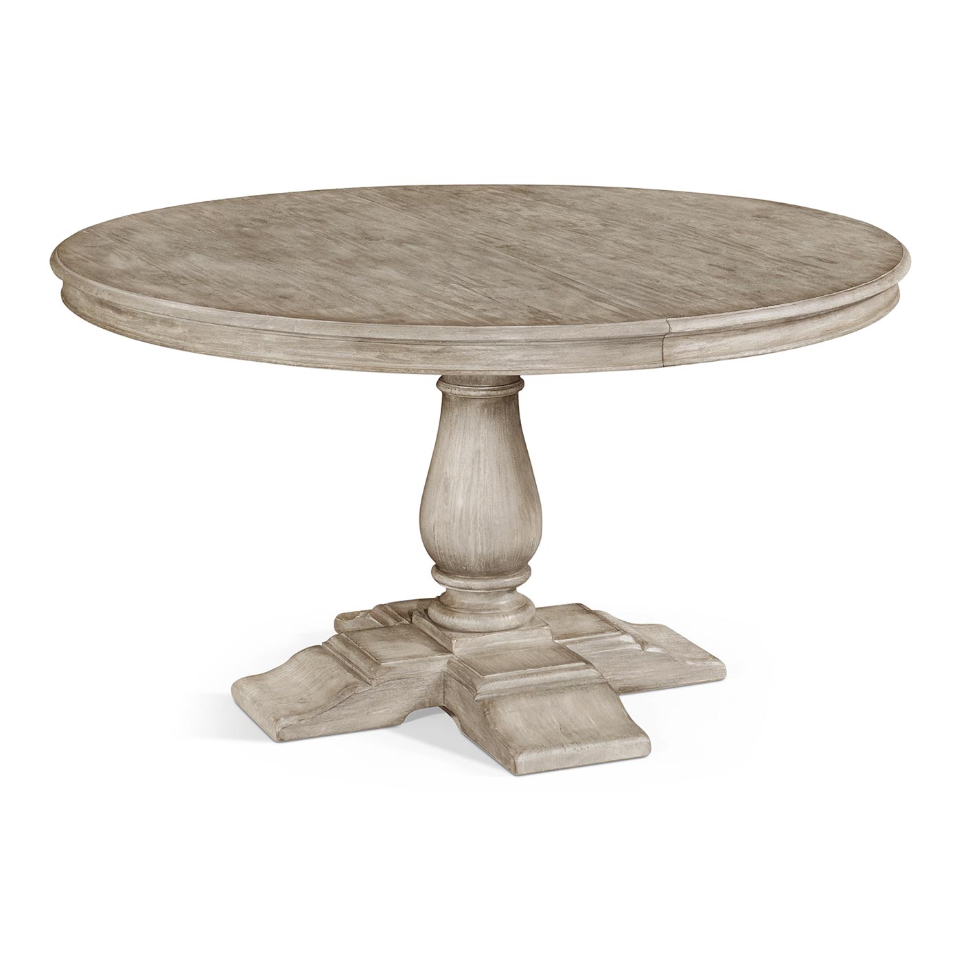 Circular Extending Dining Table in Rustic Grey 55