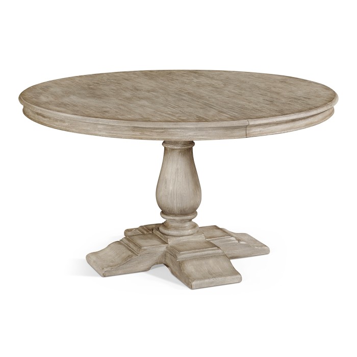 Circular Extending Dining Table in Rustic Grey 55
