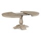 Circular Extending Dining Table in Rustic Grey 55