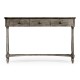Antique Dark Grey Three Drawer Large Console Table