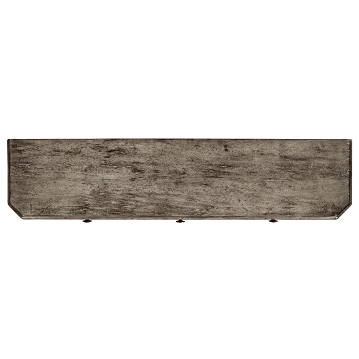Antique Dark Grey Three Drawer Large Console Table