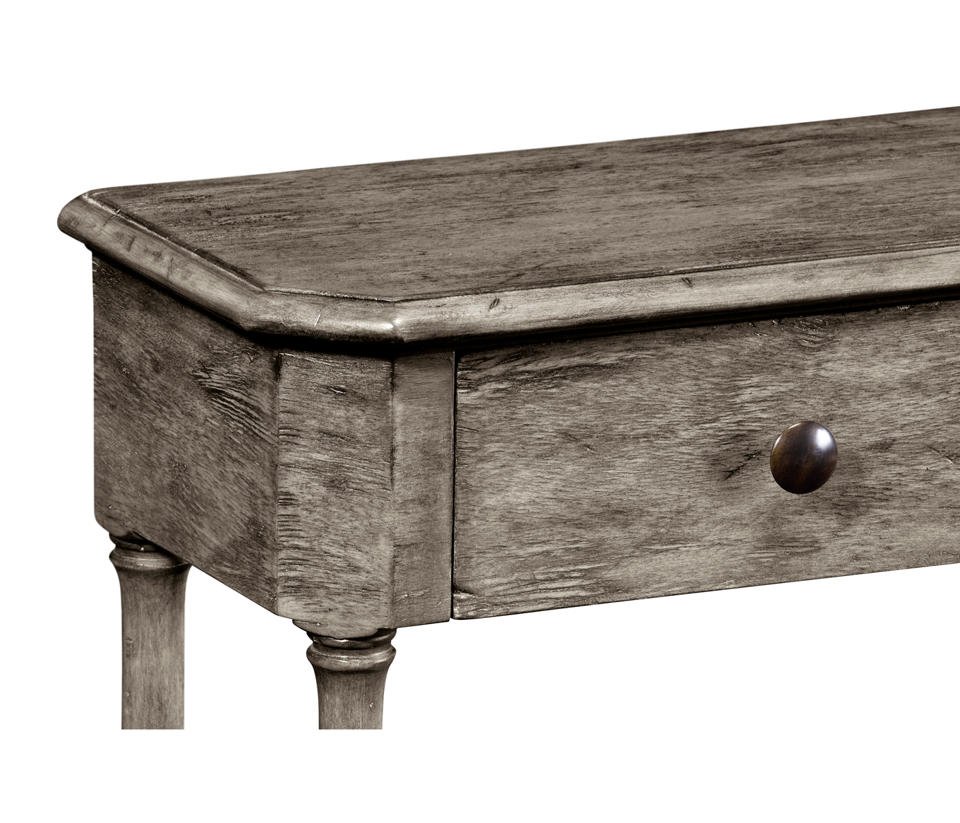 Antique Dark Grey Three Drawer Large Console Table