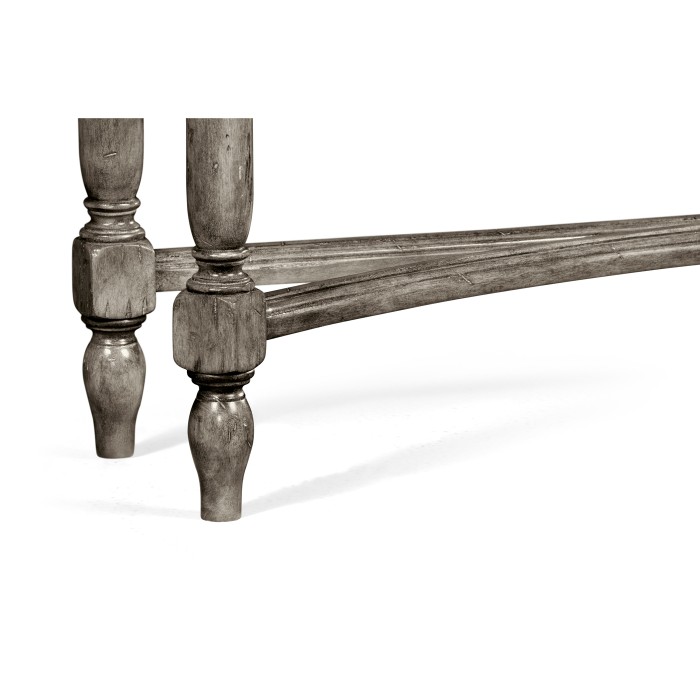 Antique Dark Grey Three Drawer Large Console Table