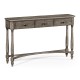 Antique Dark Grey Three Drawer Large Console Table