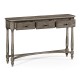 Antique Dark Grey Three Drawer Large Console Table