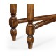 Country Walnut Three Drawer Large Console Table