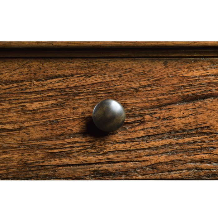 Country Walnut Three Drawer Large Console Table
