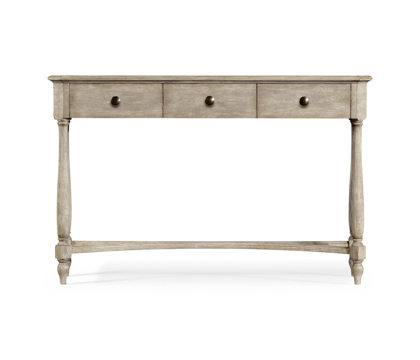 Rustic Grey Three Drawer Large Console Table