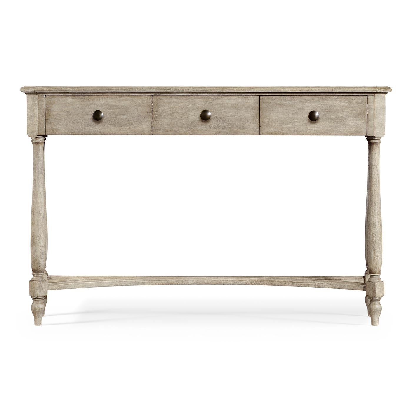 Rustic Grey Three Drawer Large Console Table