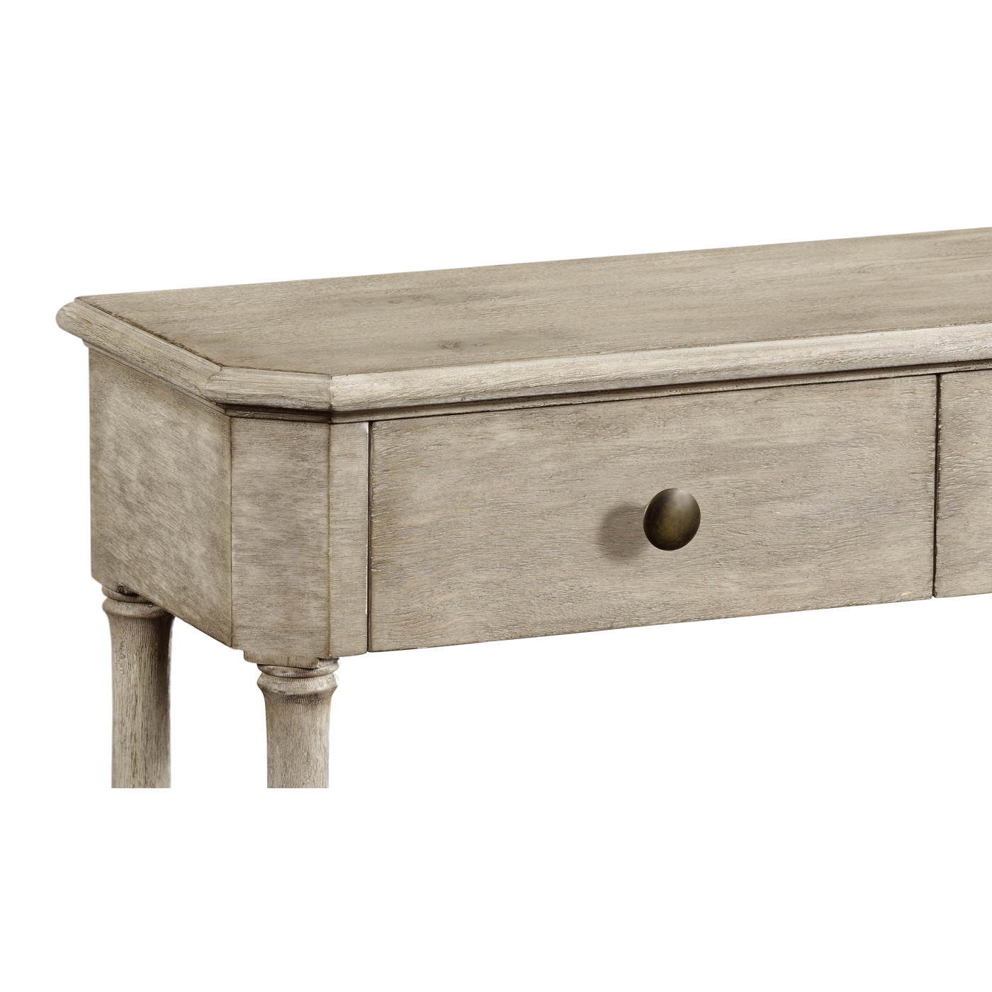 Rustic Grey Three Drawer Large Console Table