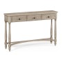 Rustic Grey Three Drawer Large Console Table