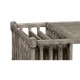 Antique Dark Grey Rectangular Coffee Table with Magazine Rack