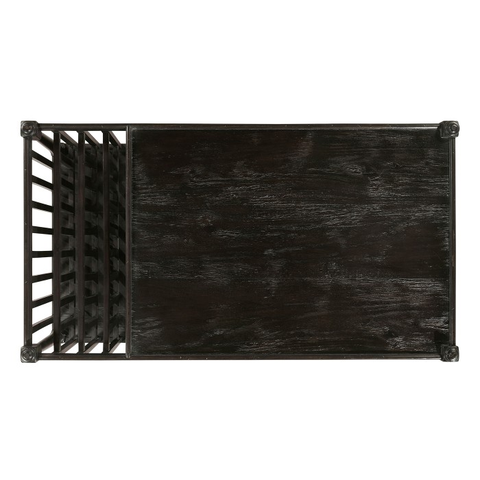 Dark Ale Rectangular Coffee Table with Magazine Rack
