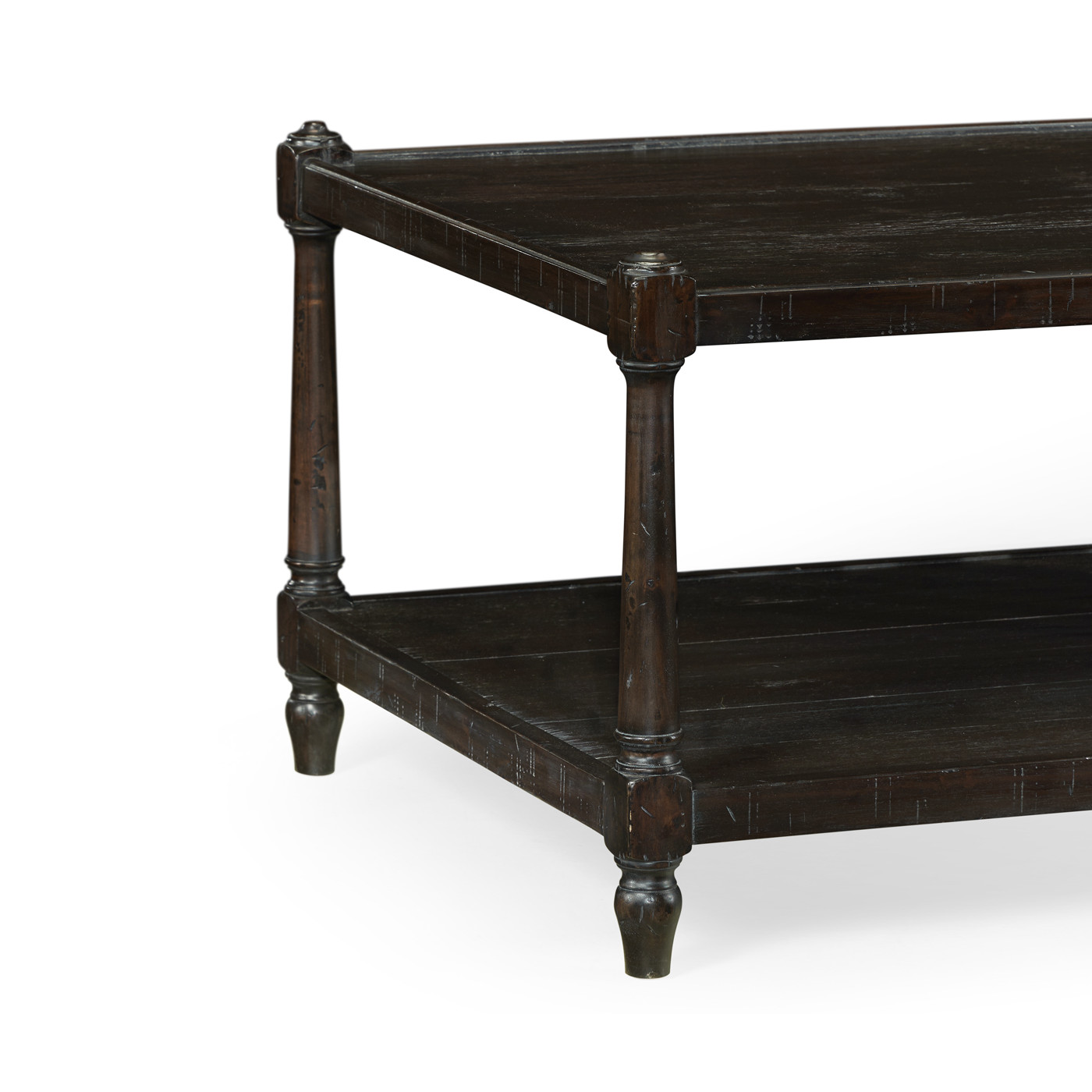 Dark Ale Rectangular Coffee Table with Magazine Rack