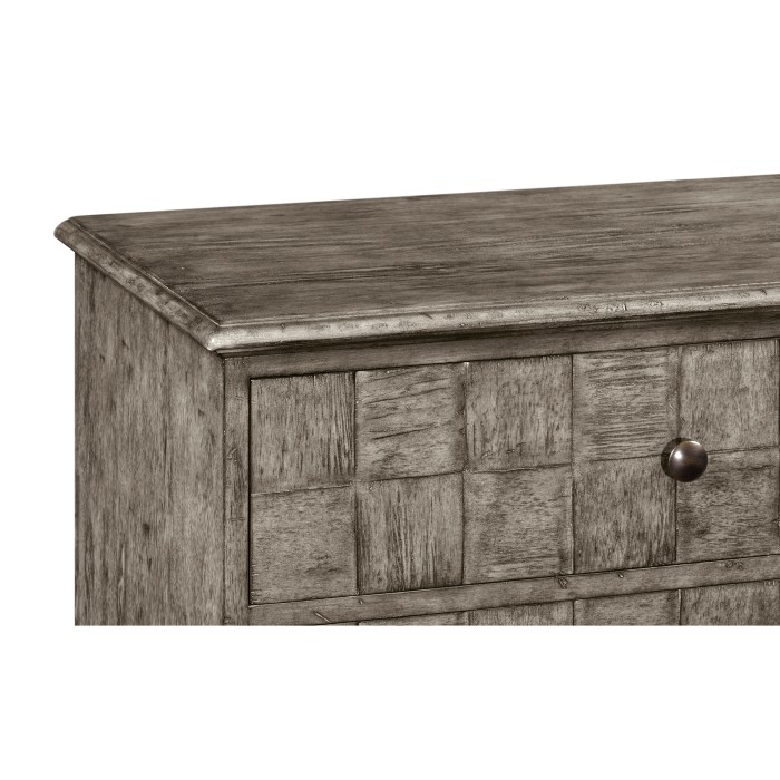 Antique Dark Grey Small Chest of Drawers
