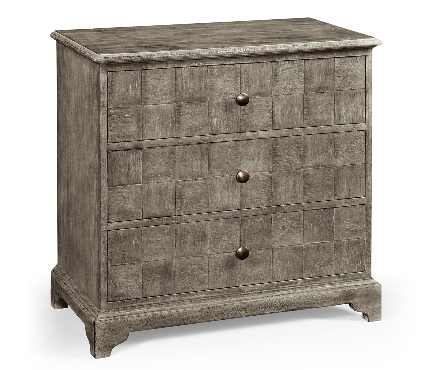 Antique Dark Grey Small Chest of Drawers