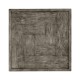 Antique Dark Grey Square Coffee Table with Iron Base
