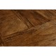 Country Walnut Square Coffee Table with Iron Base