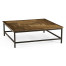 Medium Driftwood Square Coffee Table with Iron Base