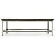 Dark Ale Square Coffee Table with Iron Base