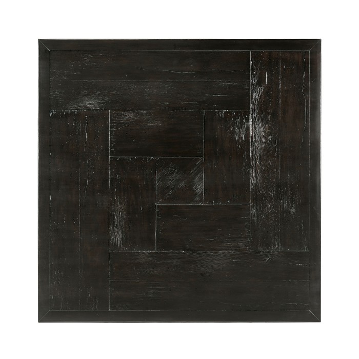 Dark Ale Square Coffee Table with Iron Base