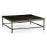 Dark Ale Square Coffee Table with Iron Base