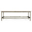 Rustic Grey Rectangular Coffee Table with Iron Base
