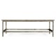 Rustic Grey Rectangular Coffee Table with Iron Base