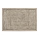 Rustic Grey Rectangular Coffee Table with Iron Base