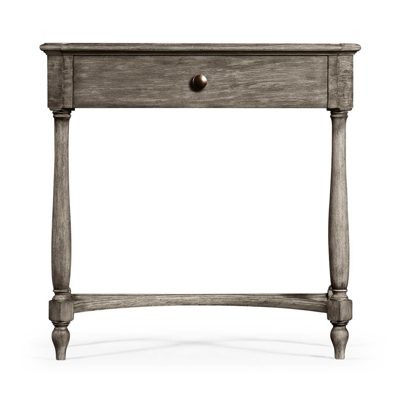 Antique Dark Grey Small Console Table with Drawer