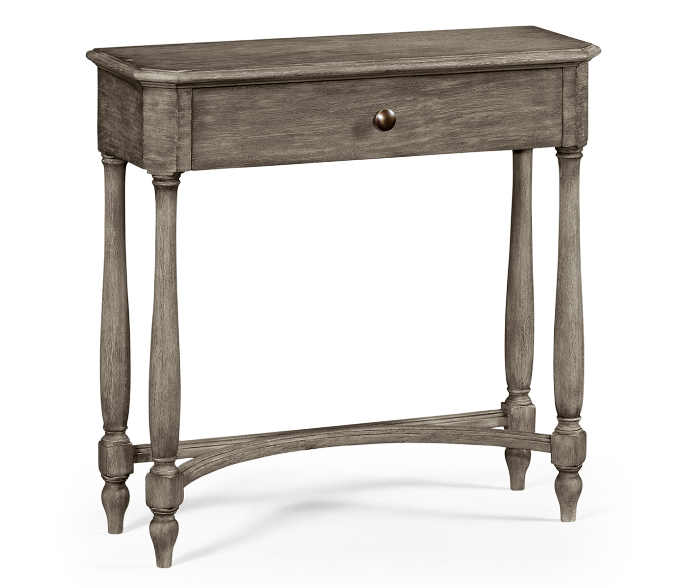 Antique Dark Grey Small Console Table with Drawer