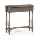 Antique Dark Grey Small Console Table with Drawer