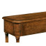 Country Walnut Small Console Table with Drawer