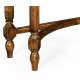 Country Walnut Small Console Table with Drawer