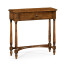 Country Walnut Small Console Table with Drawer