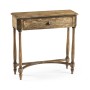 Medium Driftwood Small Console Table with Drawer