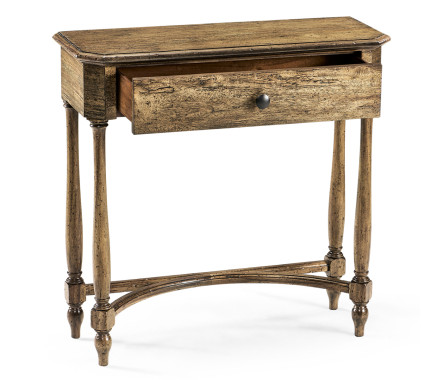 Medium Driftwood Small Console Table with Drawer