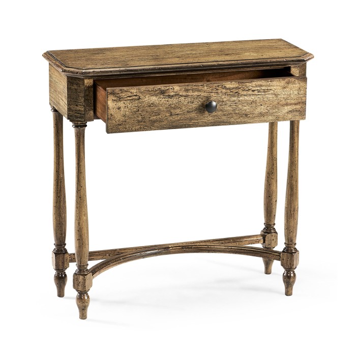 Medium Driftwood Small Console Table with Drawer