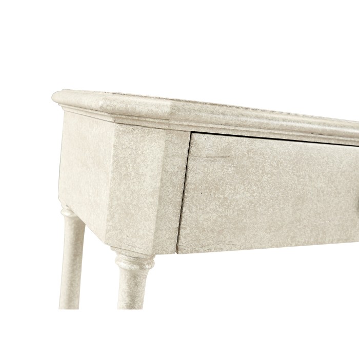 Whitewash Driftwood Small Console Table with Drawer