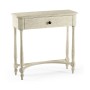 Whitewash Driftwood Small Console Table with Drawer