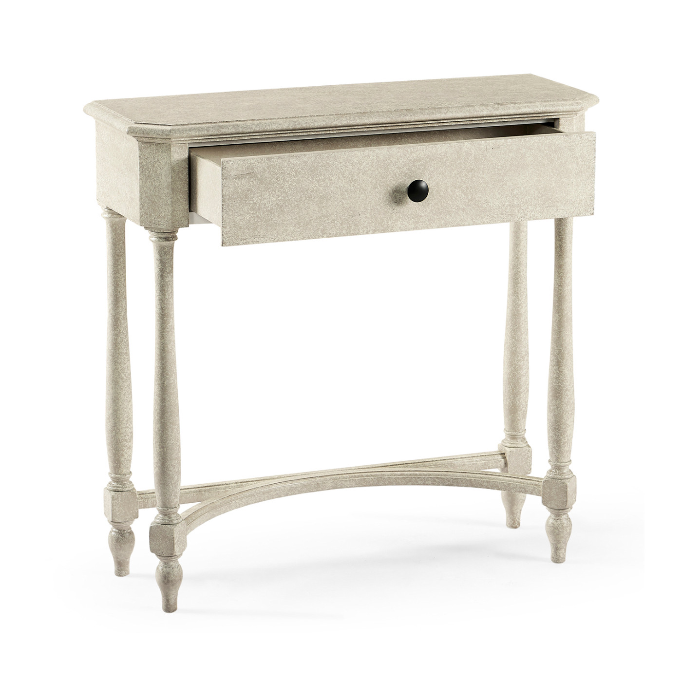 Whitewash Driftwood Small Console Table with Drawer