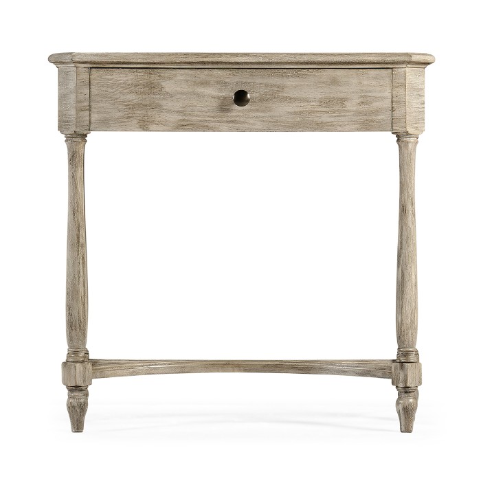 Rustic Grey Small Console Table with Drawer