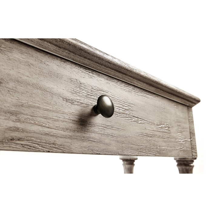 Rustic Grey Small Console Table with Drawer