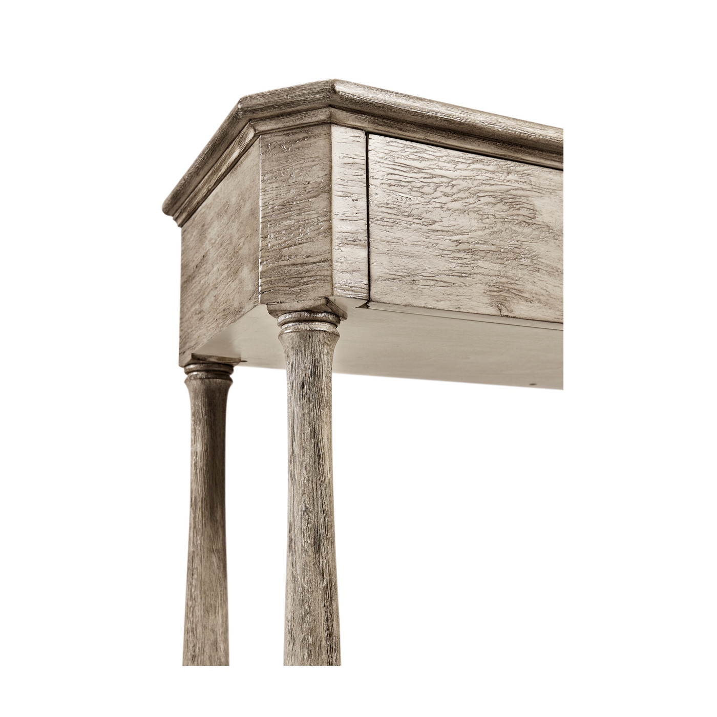 Rustic Grey Small Console Table with Drawer