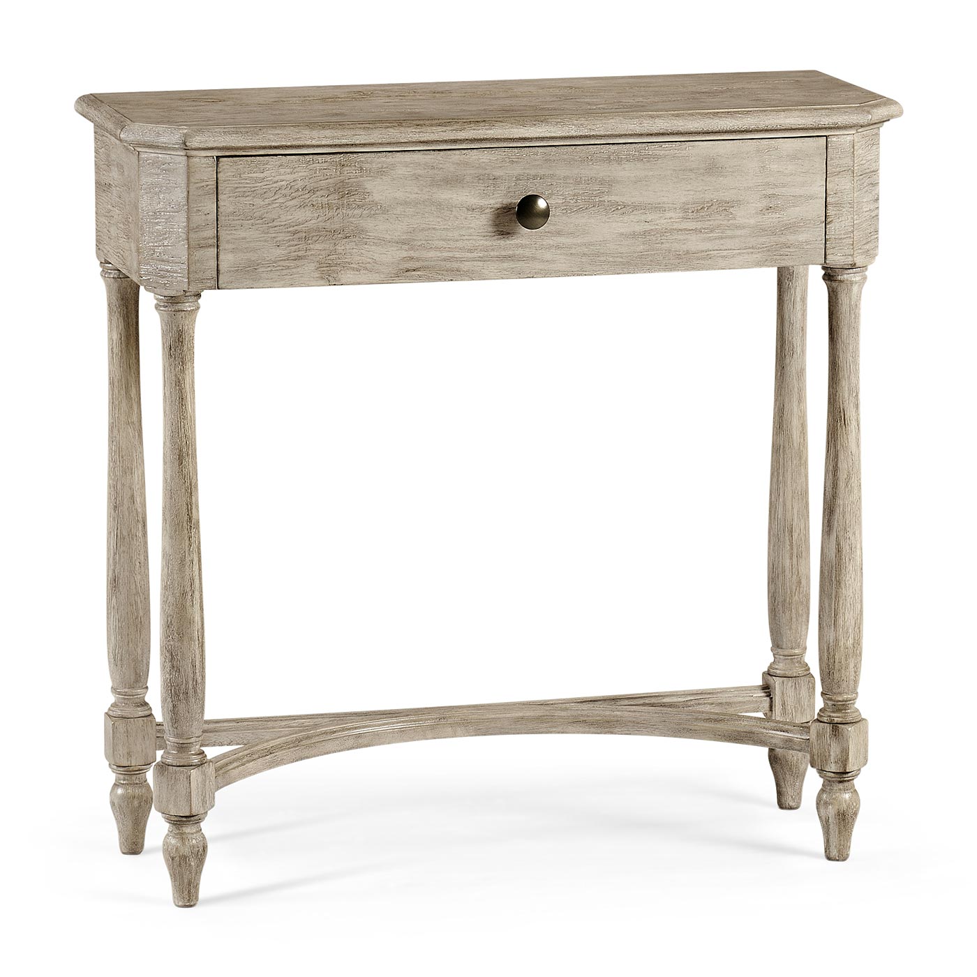 Rustic Grey Small Console Table with Drawer