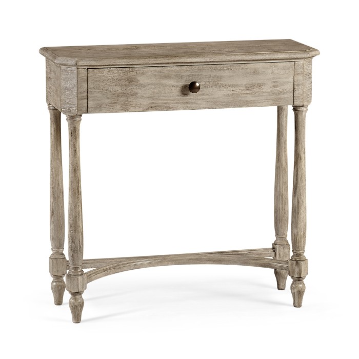 Rustic Grey Small Console Table with Drawer