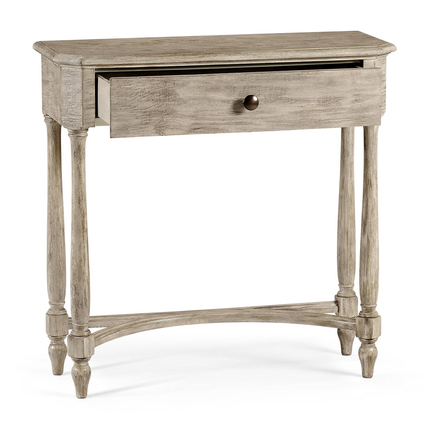 Rustic Grey Small Console Table with Drawer