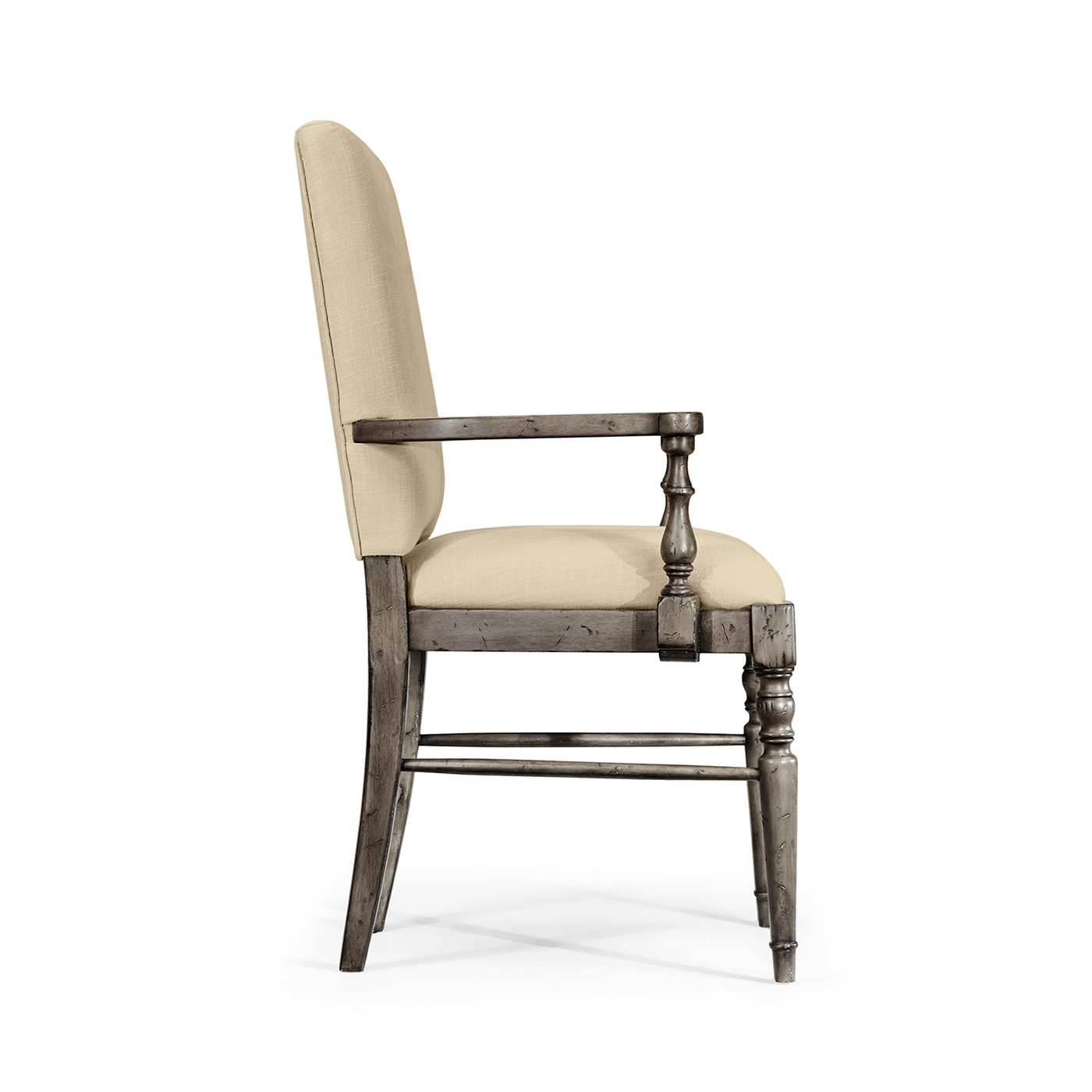 Casual Upholstered Dining Arm Chair