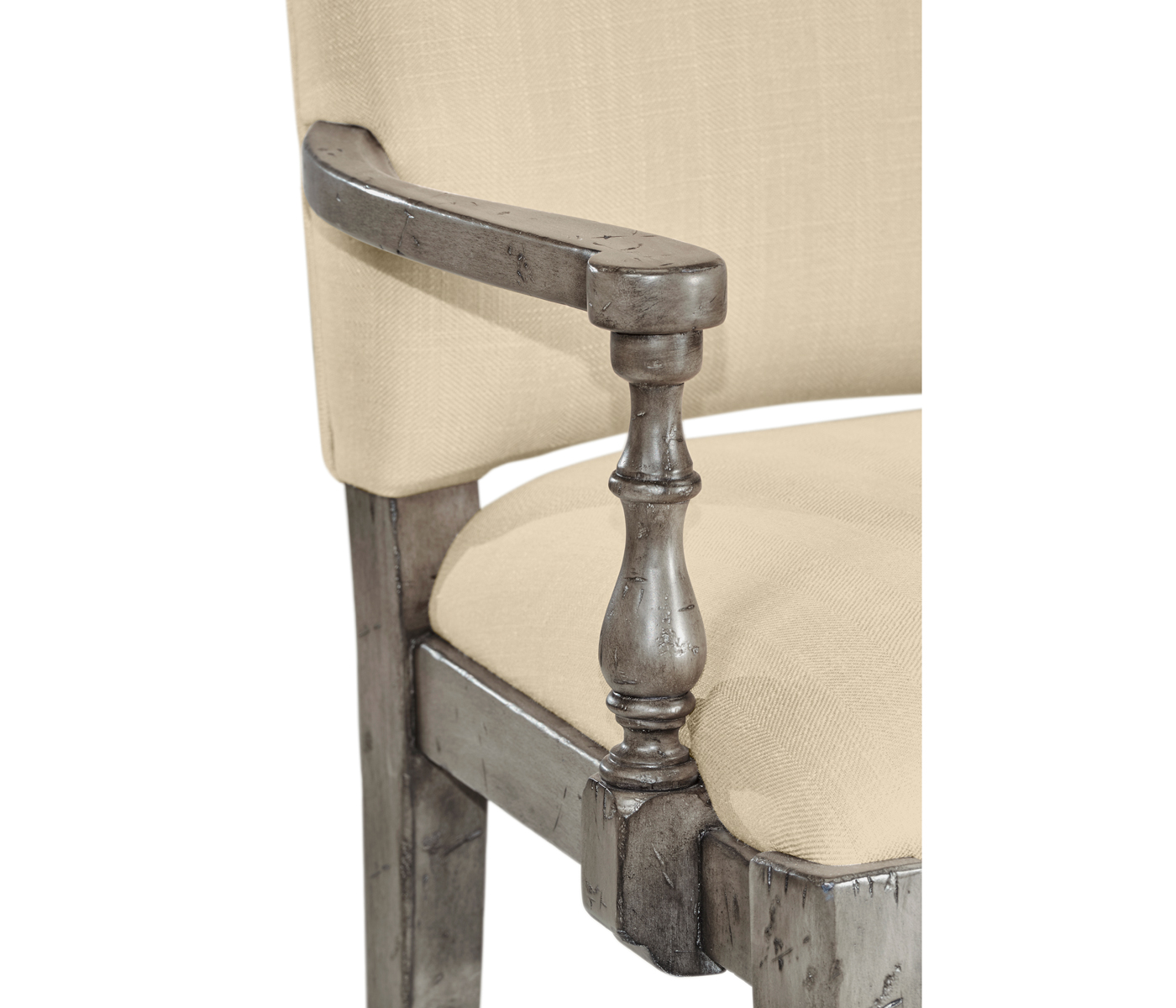 Casual Upholstered Dining Arm Chair